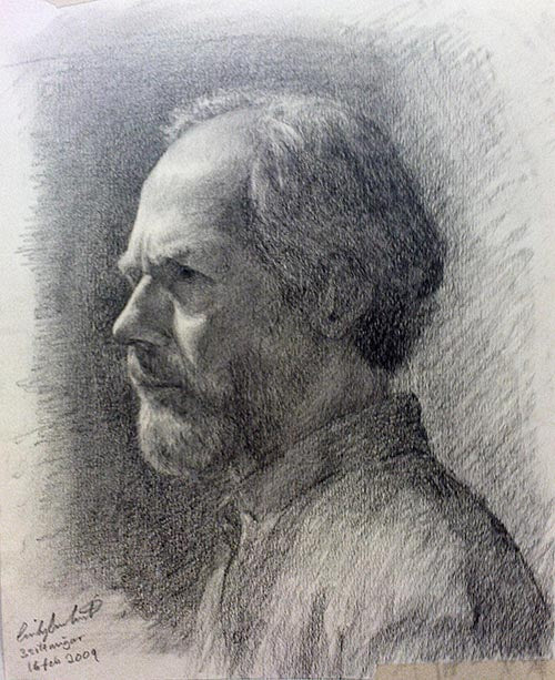 Porträttstudie av en man